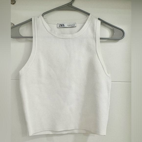 Zara White Crop Top. Size S. Excellent Condition. - Picture 1 of 3